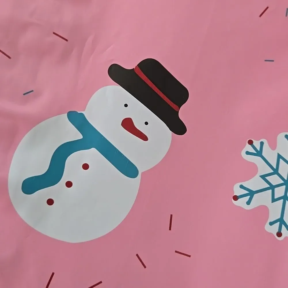 Pink Snowman Candy Cane Poly Mailers  8 Count Boho Office Ship Merch Swag Posh